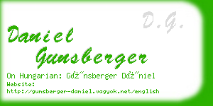 daniel gunsberger business card